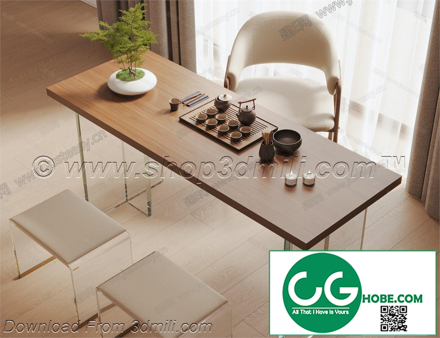 Tea Room 09 3D Model